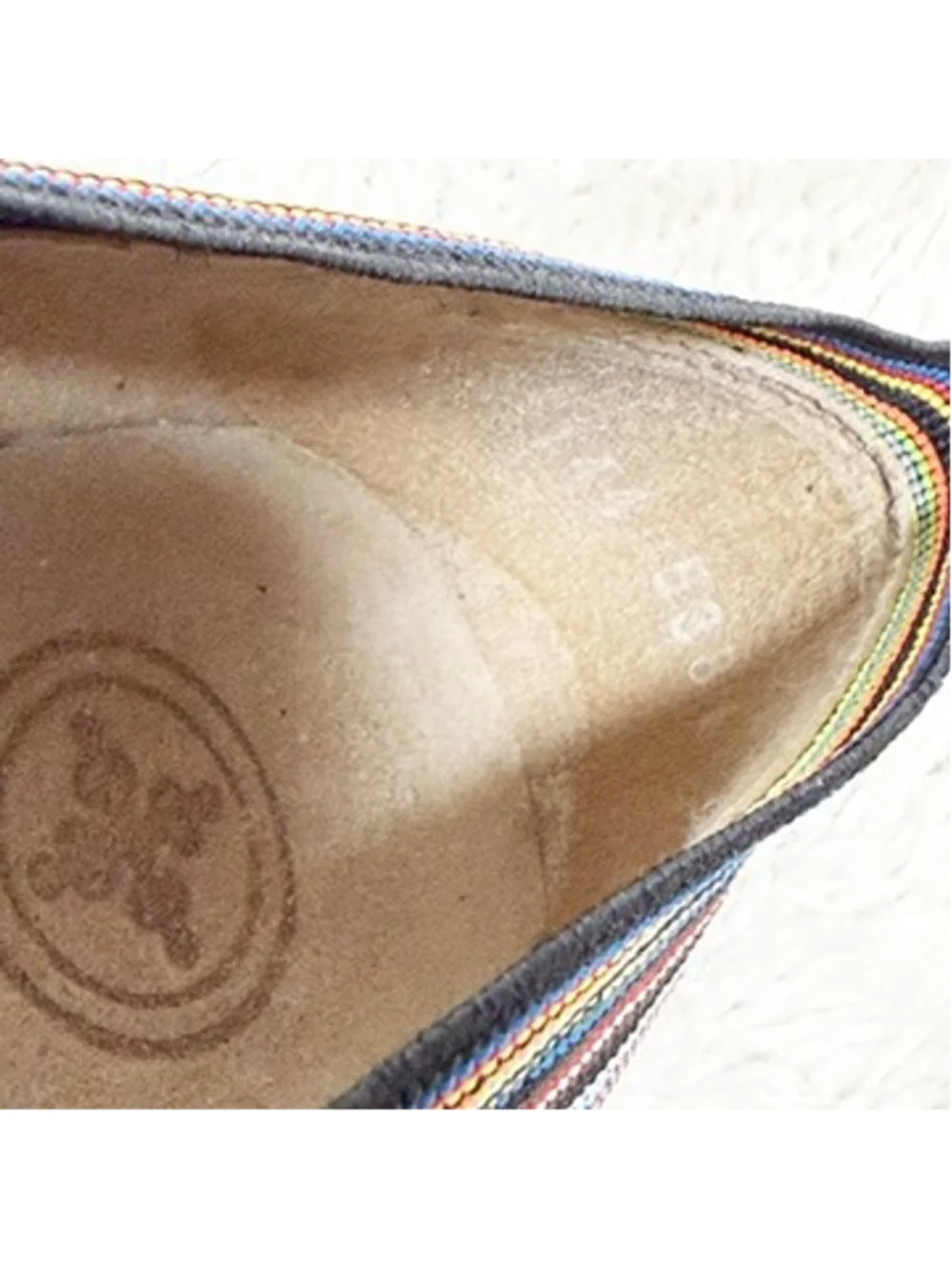 Charleston Shoe Co Delray Multicolor Stripe Espadrille Slip-On Shoes Size 40 9.5